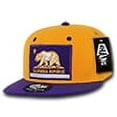 thumbnail image 2 of Decky W8-CR-GLDPUR California Flag Snapback Cap, Gold & Purple, 2 of 2