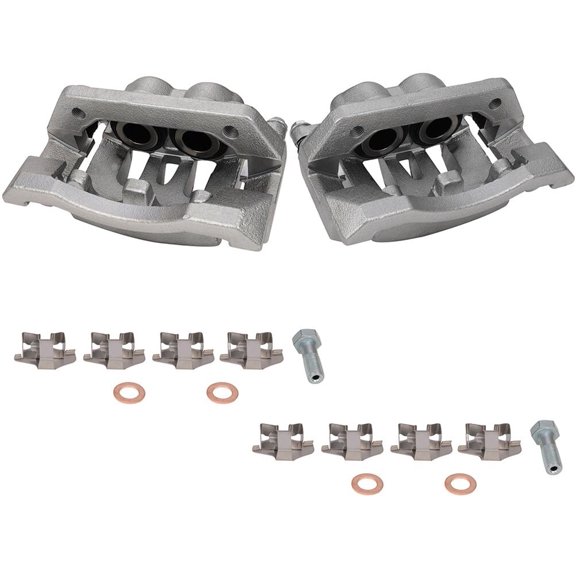 SCITOO Rear Left Right Brake Calipers With Bracket 18B5077 18B5076 Compatible For Ford For F-250 Super Duty 2008-2012 For Ford For F-350 Super Duty 2008-2012