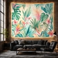 thumbnail image 6 of Tropical Hibiscus and Leaves Tapestry Wall Hanging, 6 of 7
