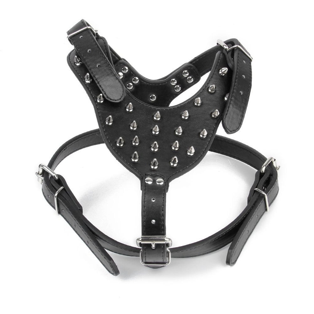 4-Strap Studded Leather Harness