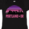 thumbnail image 4 of Inktastic Portland Oregon Retro Sunset Skyline Girls Baby Bodysuit, 4 of 5