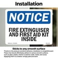 thumbnail image 3 of Fire Extinguisher And First Aid Kit Inside OSHA Notice Vinyl Decal Label 7 Inch x 5 Inch - 5 Pack, 3 of 6