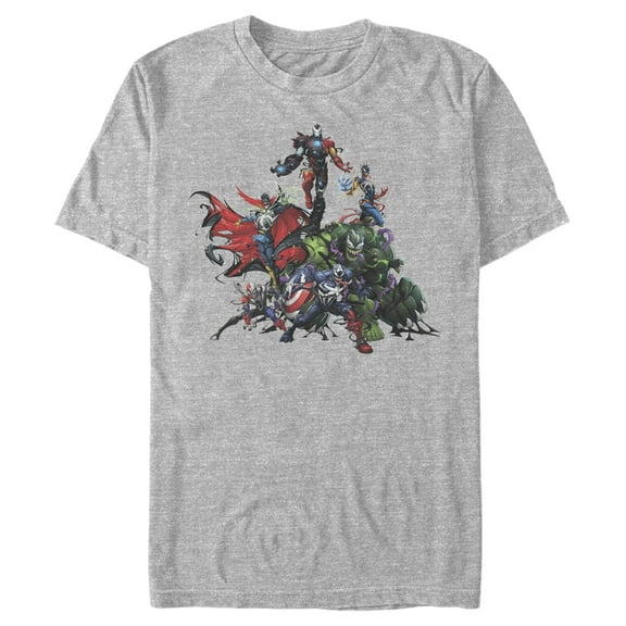 Men's Marvel Venom The Symbiote Avengers Assembled  Graphic Tee Athletic Heather 2X Large