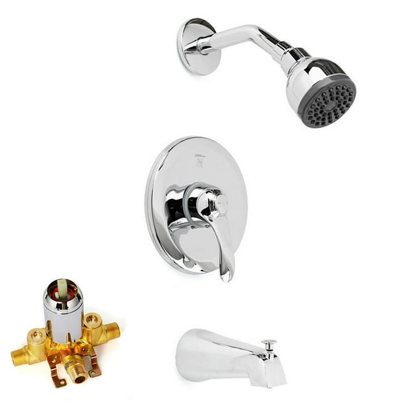 Shower Faucet set Bathroom Wall Mounted Rainfall Shower Faucet System with Pressure Balance Valve