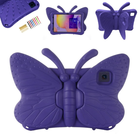Dteck Case for Samsung Galaxy Tab A7 10.4" SM-T500 T505 (2020 Released) 10.4-inch,Shockproof Butterfly EVA Foam Kickstand Kids Friendly Protector Lightweight Case Cover,Purple