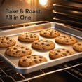 thumbnail image 2 of 11" Stainless Steel Baking Pan & Rack Set - 2 Piece Oven Tray for Roasting and Baking, 2 of 8