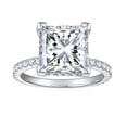 thumbnail image 2 of 5ct 18K Gold Princess Cut Moissanite Engagement Rings for Women D Color VVS1 Moissanite Rings Jewelry S925 Sterling Silver Women Diamond Rings with Certificate, 2 of 9