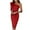 Red, variant on Uaswgudfs Women’s Elegant Short Sleeve One-Shoulder Bodycon Dress with Ruffle Trim & High-Low Hem - Satin-Like Glamour Evening Dresses for Women 2025 Beige L