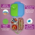 thumbnail image 3 of b.box Mini Lunch Box, 4.25 Cup Leak Proof Bento Box for Kids Ages 3+, 3 Compartment Snack Containers, School Lunch Container, Dishwasher Safe, BPA-Free - Ocean Breeze, 3 of 9