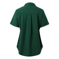 thumbnail image 4 of Womens Summer Tops, Tops for Women Trendy, Trendy Women's Short Sleeve Pocket Button Tee Casual Blouse Top for Daily Wear Fashion, 4 of 8