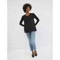 thumbnail image 2 of Motherhood Maternity Pull Over Long Sleeve Nursing Tee, 2 of 11