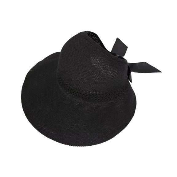 ievspot Women Summer Sun Hat Wide Brim Top Hat Foldable Travel Beach Hat Outdoor Travel Sun Hat