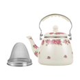 thumbnail image 1 of Siruishop Enamel Tea Kettle 3.3L with Handle Coffee Pot for Party Household Restaurant Pink, 1 of 8