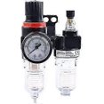 thumbnail image 1 of Air Compressor Filter Regulator 1/4", Water Moisture Trap Oil Separator Lubricator Humid Removal for Paint Spray Guns and Pneumatic Air Tools 214172, 1 of 5