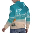thumbnail image 6 of Lsque Shopping Cart On Tropical Beach Pattern Casual Men's Hoodie,Hooded Sweatshirt with Kangaroo Pocket,Pullover Hoodie-XX-Large, 6 of 7
