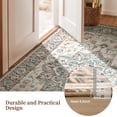 thumbnail image 3 of Gianna 9x12 FT Large Polyester Area Rug for Living Room, Machine Washable Low-Pile Rug with Non-Slip Backing, Durable Edge Binding for Bedroom, Dining Room, Christmas Rug, Vintage Style, Blue and Red, 3 of 7
