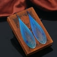 thumbnail image 3 of Yamaler Fashion Women Rainbow Stainless Steel Hollow Waterdrop Ear Drop Hook Earrings, 3 of 6