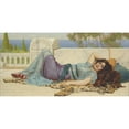 thumbnail image 2 of John William Godward 18x11 Gold Ornate Wood Frame and Double Matted Museum Art Print Titled - Mischief and Repose (1909), 2 of 4