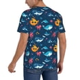 thumbnail image 2 of Lsque Ocean Floor Animals Pattern Mens Polo Golf Shirts Funny Graphics Shorts Sleeve Button Shirts Baseball T-shirt-Large, 2 of 7