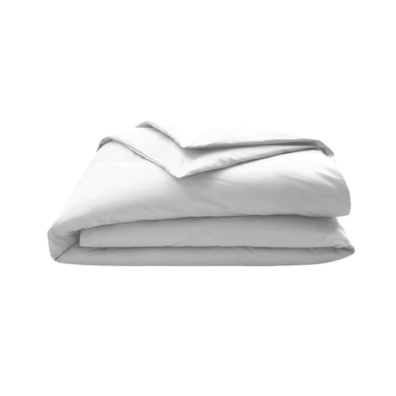 OrganicTextiles Organic Cotton Duvet Cover (Twin Size, White) for Bedroom, 550 Thread Count, GOTS Certified