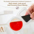 thumbnail image 3 of 20 Pack Reusable Snack Containers With Lids Double Compartment Condiment Snack Pack Containers Microwave Portion Control Containers For Meal, 3 of 4