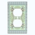 thumbnail image 2 of Metal Light Switch Plate Cover Green Floral Mandala Paisley Circular Tile Pattern TIL087, 2 of 13