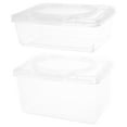 thumbnail image 2 of 2 cajas de toallitas húmedas para bebé, dispensador de toallitas con tapa abatible, dispensador de toallas de baño, servilletas y toallitas limpiadoras, 1100 ml y 1850 ml., 2 of 7
