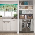 thumbnail image 5 of LALILO Kitchen Curtain Valance Chocolate Starfish Rod Pocket Window Curtain 52"x 18" Set of 2, 5 of 6