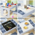 thumbnail image 4 of LAZY BUDDY Wooden Kids Table and 2 Chairs Set, 3 in 1 Children Activity Table with Storage, Detachable Double-Sided Tabletop, 4 of 9