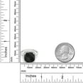 thumbnail image 4 of Gem Stone King 10K White Gold Black Onyx and White Created Sapphire Halo Engagement Ring for Women (5.77 Cttw, Cushion Checkerboard 12MM, Gemstone December Birthstone, Size 5 to 9), 4 of 5