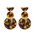 thumbnail image 1 of Acetate Sheet Geometry Circular Long Long section earring Circular Section Retro Mixed Style Earrings Ear Studs Earrings, 1 of 6