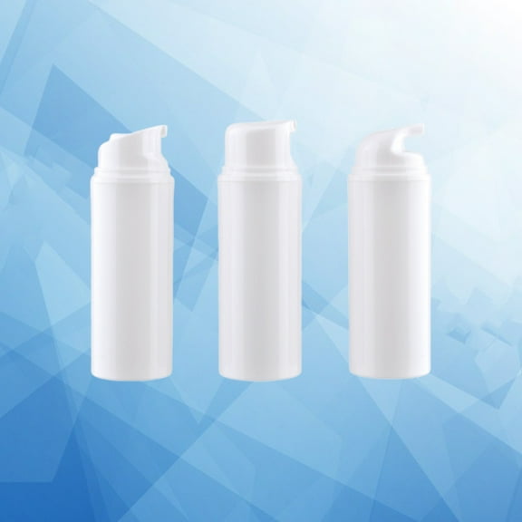 FELTECHELECTR Travel Size Bottles 3Pcs White Plastic Storage Holder For Cosmetics