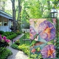 thumbnail image 4 of Heduofu  Hummingbird &amp; Hibiscus Suede Garden Flag double sided | Spring Garden Flags For Outside | garden flag House Decor for Yards Porch Gardens White, 4 of 6