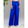 thumbnail image 5 of Sholeno Boys Girls Praise Dance Palazzo Pants Church Worship Satin Wide Leg Trousers Liturgical Bottoms Royal Blue 12, 5 of 6