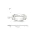 thumbnail image 3 of 950 White Platinum Ring Band Wedding Standard Half Round, 3 of 3