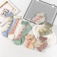 thumbnail image 6 of Floral Lace Women's Spring Summer Cotton Ankle Socks, 7-21 Pairs, 6 of 8