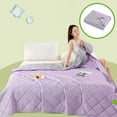 thumbnail image 2 of Summer Savings!YZEGDCH Summer Cool Quilt Cooling Blankets Twin/XL/Throw/Standard Size Cooling Blankets Soft Breathable Double Sided Cold Comforter Gifts for Mom Women, 2 of 6