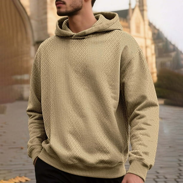 pstuiky camisetas de manga larga para hombre, Sudadera con capucha de manga larga informal vintage de color liso para hombre camisetas de hombre xl