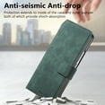 thumbnail image 6 of Designed for Samsung Galaxy Z Fold 5 Wallet Case, Magnetic Detachable PU Leather Flip Case with Card Holders Support MagSafe Kickstand Phone Cover RFID Blocking Anti-drop for Samsung Z Fold 5, Green, 6 of 8