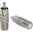 thumbnail image 1 of Coax to RCA Adapter, 2-Pack F Female to RCA Male Convertor, RFAdapter Coaxial Cable Connector for Subwoofer, Receiver,, 1 of 4