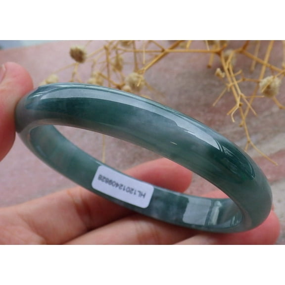 Icy Green Natural A JADE Jadeite Bangle Bracelet 60 mm 686158 TN