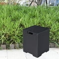 thumbnail image 4 of Elementi Plus Propane Tank Cover Table Outdoor Fire Pit Side Table Square Propane Tank Hideaway Storage Box for 20lb Propane Gas Tank Concrete Marble Porcelain - Bulgaria Black, 15.9" x 15.9" x 20.5", 4 of 5