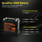MBTX12UHD Motobatt 12V AGM Battery 200 CCA 14AH