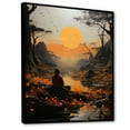 thumbnail image 2 of Designart "Sacred Marigolds in Hindu Rituals II" Hinduisim Floater Framed Canvas Wall Art, 2 of 7