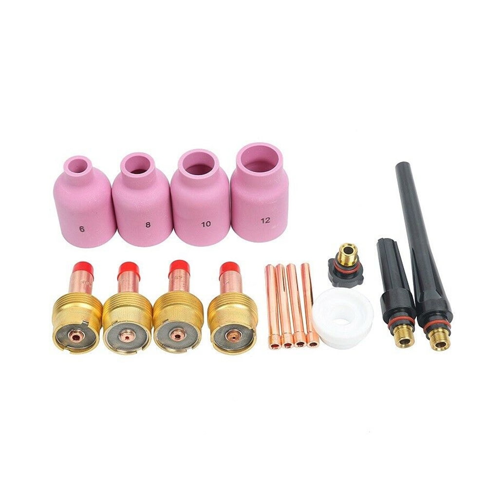 16Pcs TIG Welding Large Lens Accessory Kit 0.020"1/8" Torch 17/18/26