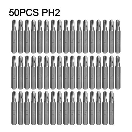 

BCLONG 50Pcs 4Mm Small Hex Shank Screwdriver Bits Set Steel Cross Head For Power Tools