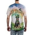 thumbnail image 5 of Happy St. Patrick’s Day Doberman Pinscher with Green Hat Shamrocks Rainbow All Over Print 3D Shirt Unisex Merch Doberman Dog Lover Gifts - 03007, 5 of 6
