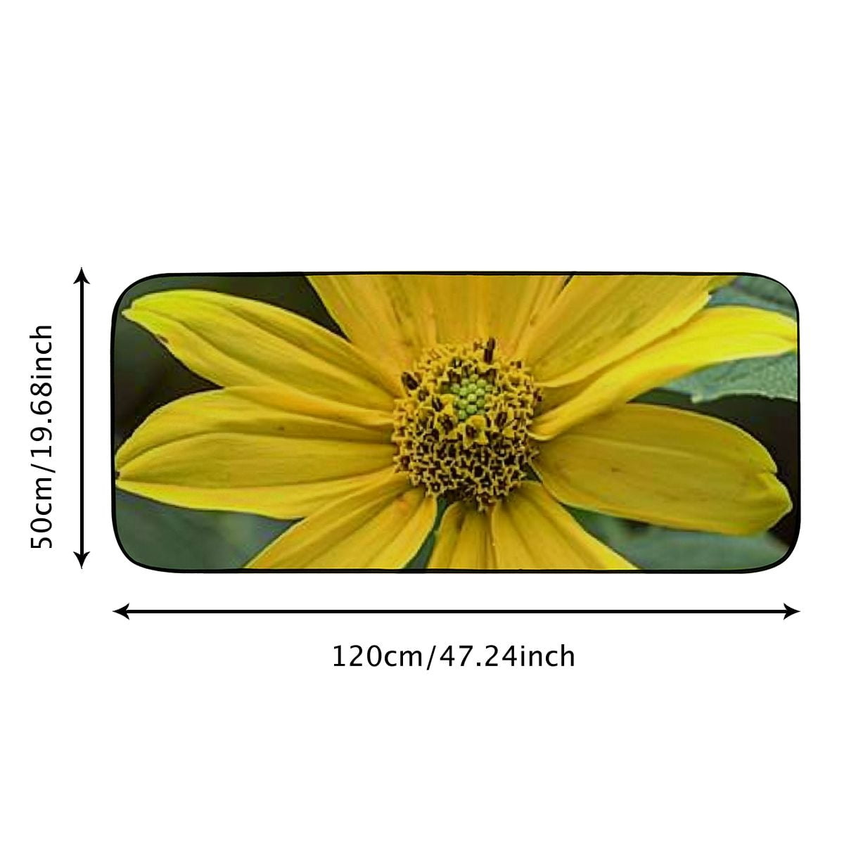 Heduofu Decorative Door Mat, Door Mat with Non-Slip Rubber Backing, Easy Cleaning, Traps Dirt, Rug for Entry, Patio, Garage - Yellow Flower Floral Spring Summer Nature Plant 19.68*47.24 in