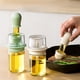 thumbnail image 1 of Bote dispensador de aceite de oliva con pincel, recipiente de aceite de cocina de 180 ml para cocinar, repostería y barbacoa - acrílico y vidrio, pico fácil de prensar, boca ancha, 1 of 9