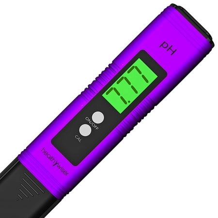 Digital pH Meter 6 Set of pH buffer powder, Auto Calibration Button, with ATC, 0.00-14.00 pH Measurement Range